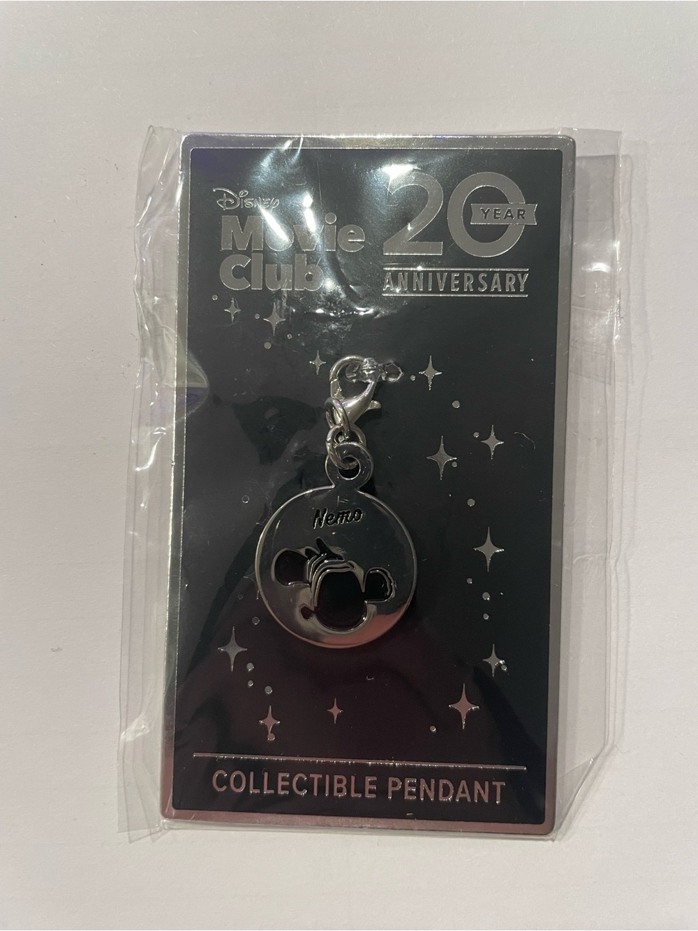 Disney Movie Club 20th Anniversary Exclusive Collectible Pendant Nemo Charm VTG